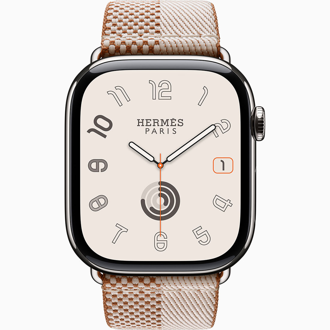 Apple Watch Hermès Series 11, silver titanium case with Hermès Toile H Double Jeu strap (Issue 1) 5
